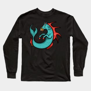 Hippocampus seahorse greek mythic Long Sleeve T-Shirt